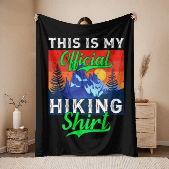 Official Hike Throw Blankets Wanderlust Mountain Love