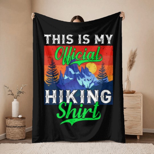 Official Hike Throw Blankets Wanderlust Mountain Love