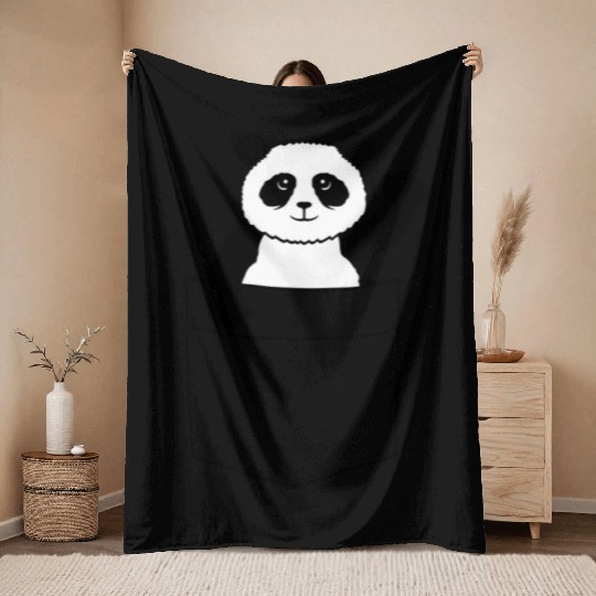 Travel Chest Bag Panda Bear Waving Friendly Throw Blankets