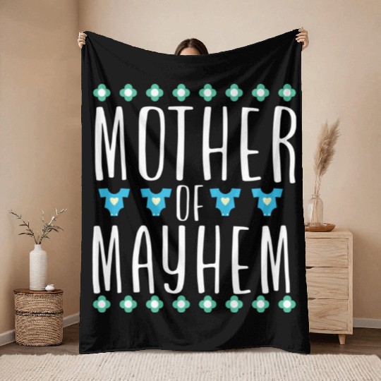 Mother of Mayhem Throw Blankets
