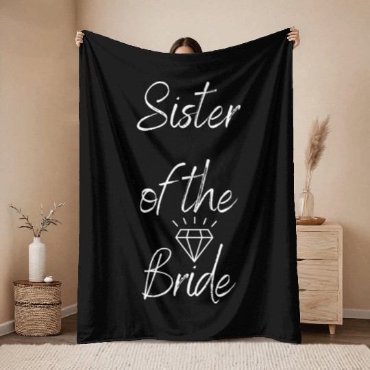 Sister of the Bride Throw Blankets