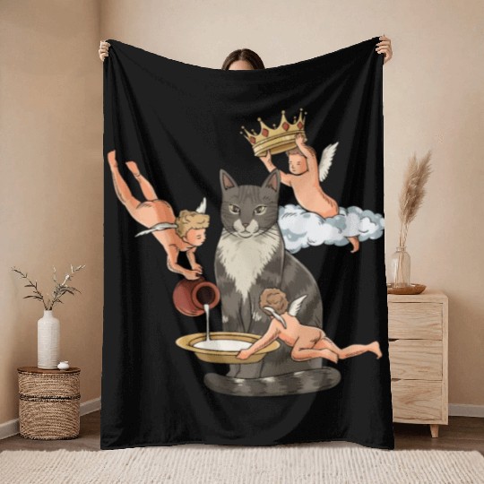 Cat Lover Cat Graphic Cat Mom Throw Blankets