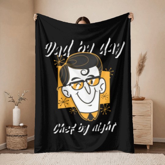 Dad by Day, Chef by Night Throw Blankets