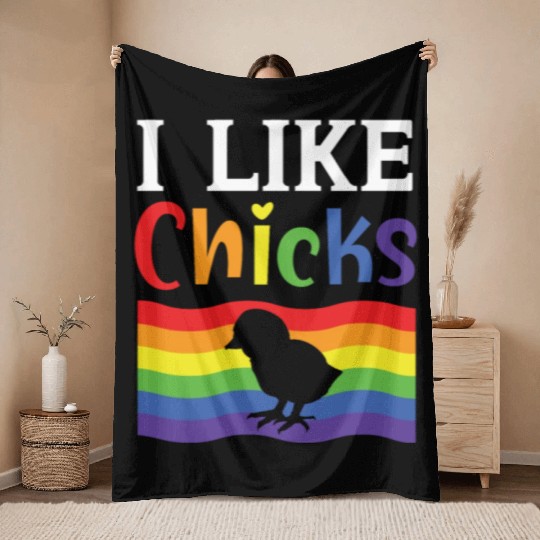 Gay Rights Rainbow Pride LGBTQ Gay Pride Parade Throw Blankets