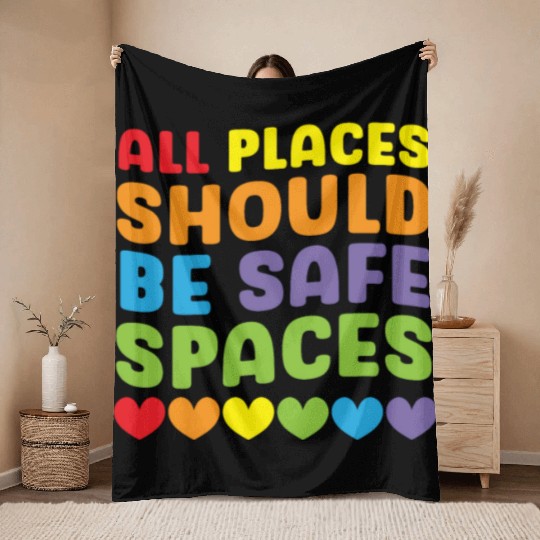 Gay Rights Rainbow Pride LGBTQ Gay Pride Parade Throw Blankets