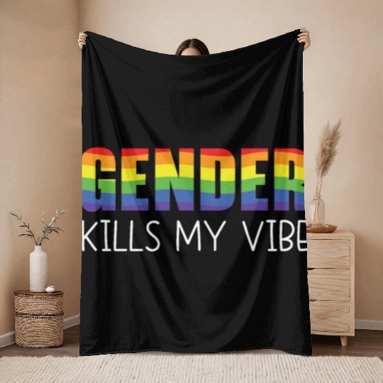 Gay Rights Rainbow Pride LGBTQ Gay Pride Parade Throw Blankets