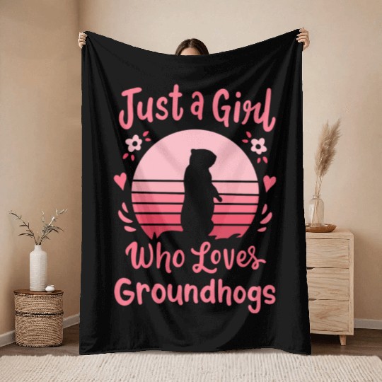 Groundhog Groundhog Lover Throw Blankets