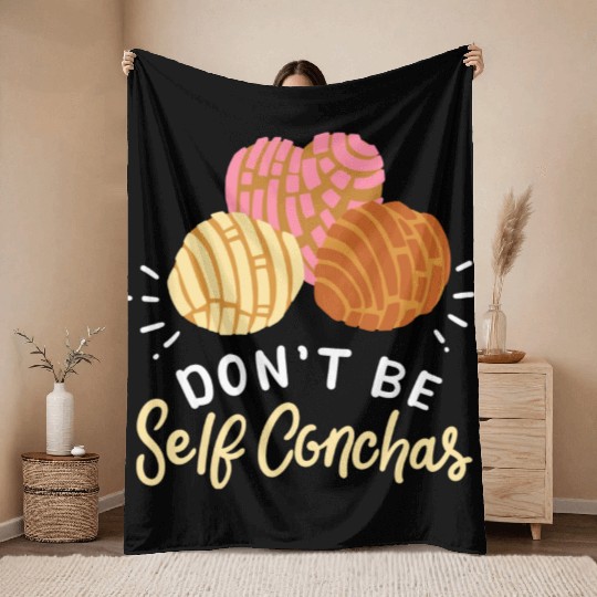 Conchas Sweet Bread Mexican Mexico Throw Blankets