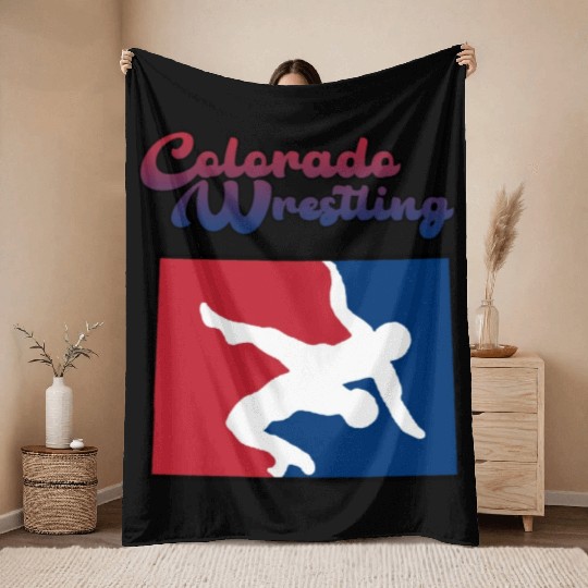 Colorado Wrestling Throw Blankets