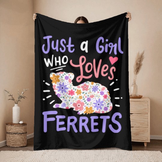 Ferrets Ferret Lover Throw Blankets