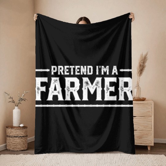Farmer Easy Costume Throw Blankets