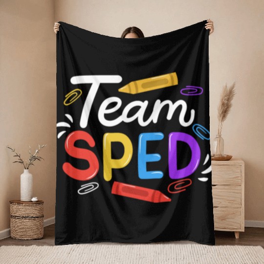 Sped Special Education Sped Teacher Student Throw Blankets