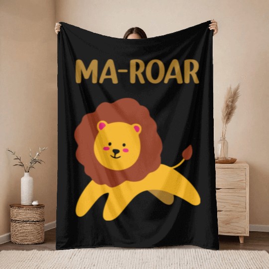 Jewish Passover Seder Plate Maror Ma Roar Lion Of Throw Blankets