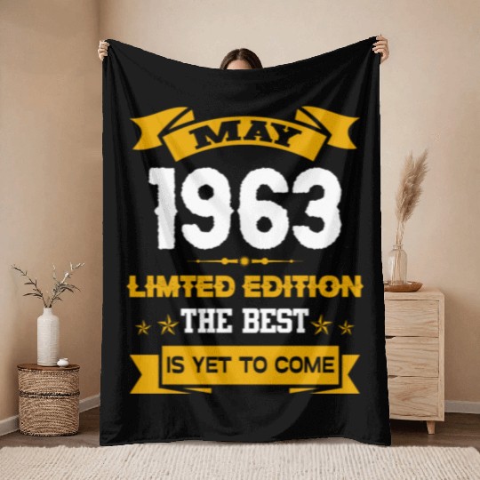 May 1963 Birthday Surprise Throw Blankets