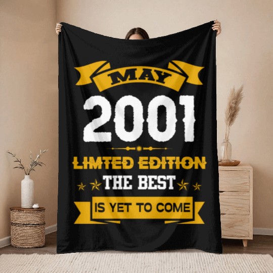 May 2001 Birthday Surprise Throw Blankets