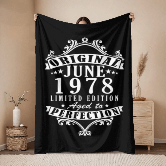 June 1978 Anniversary June 1978 June Throw Blankets