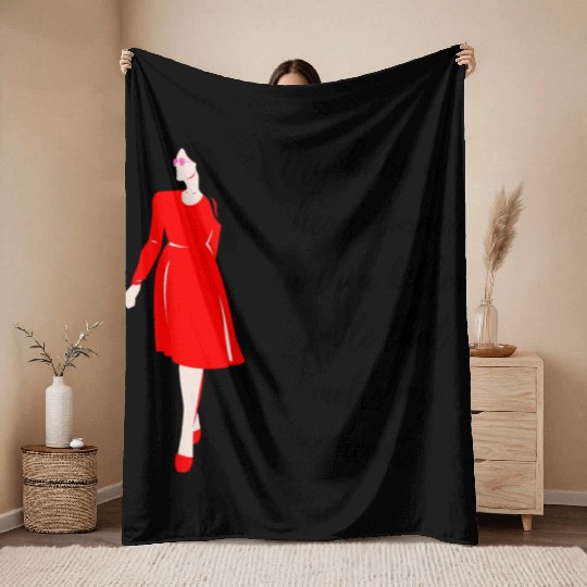 The Allure of My Hot Girlfriend Throw Blankets