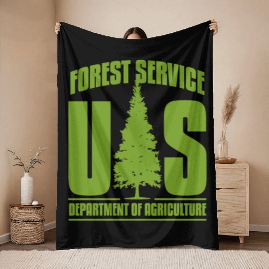 FS US Department of Agriculture Throw Blankets