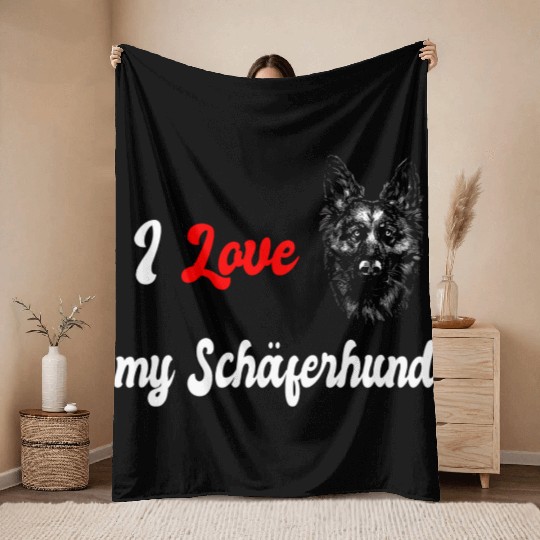I love my German Shepherd Throw Blankets