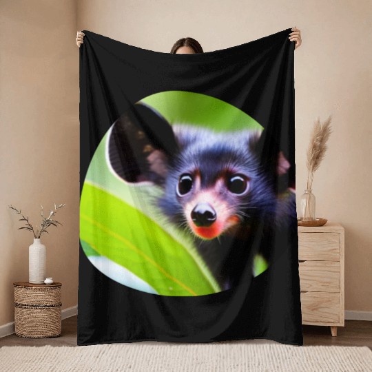 Cute Aye-Aye Lemur Throw Blankets