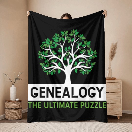 Genealogy The Ultimate Puzzle Genealogist Throw Blankets