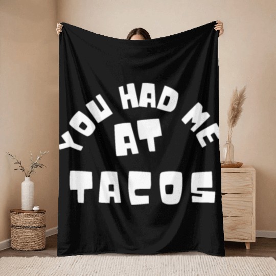 Taco You Had Me At Tacos Cinco De Mayo Mexican FF Band Throw Blankets
