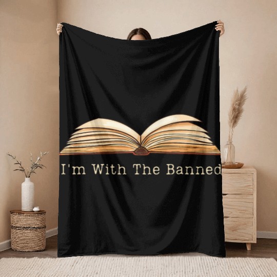 Im With The Banned Books English Teacher Librarian Throw Blankets