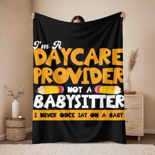 Daycare Teacher Child Care Daycare Provider Throw Blankets