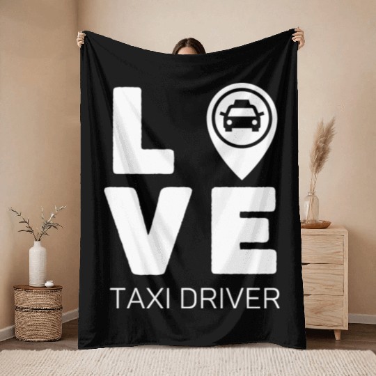 Love Taxi Driver Throw Blankets