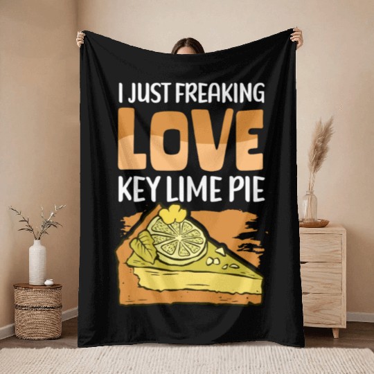 Pies Lover Love Key Lime Pie Throw Blankets