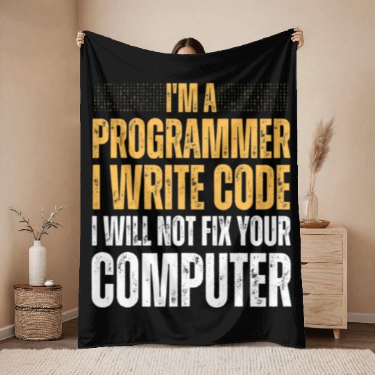 Computer Science Programmer Saying For Men Women Throw Blankets
