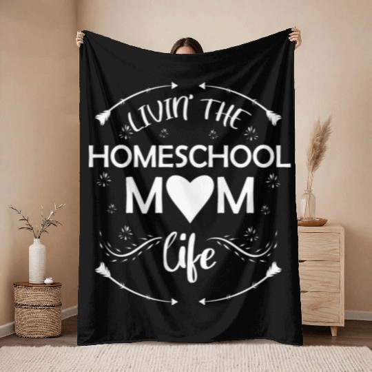 Homeschool Mom Life Teaching Teacher Throw Blankets