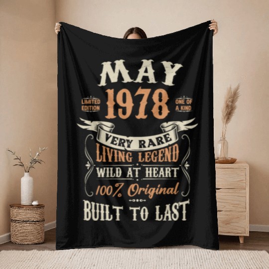 May 1978 Birthday Surprise Throw Blankets