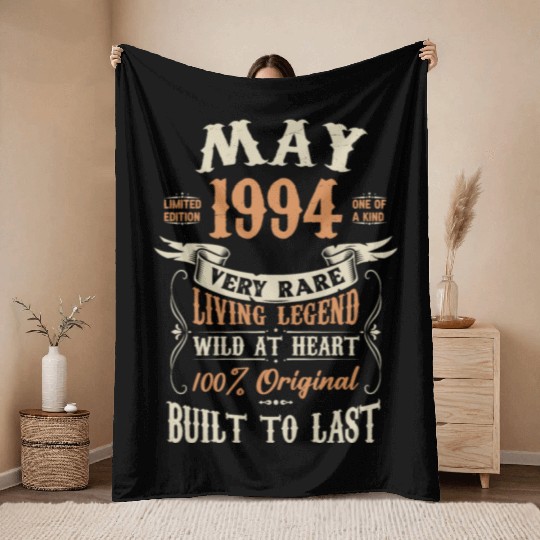 May 1994 Birthday Surprise Throw Blankets