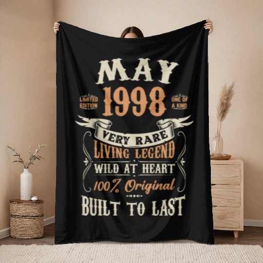 May 1998 Birthday Surprise Throw Blankets