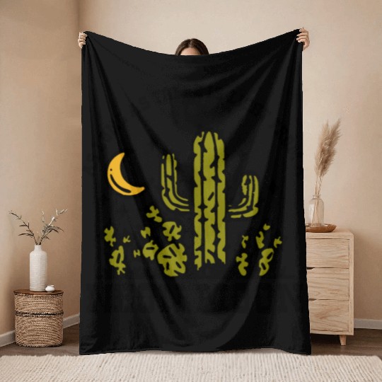 AS LONG AS THERE IS LIGHT FROM A NEON MOON Throw Blankets