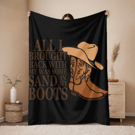 ALL I BROUGHT BACK WITH ME WAS SOME SAND Throw Blankets