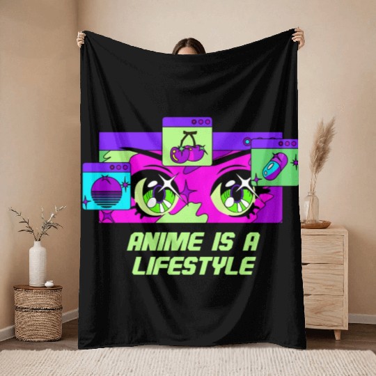 Anime Is a Lifestyle Japanese Kawaii Japan Cute An Throw Blankets