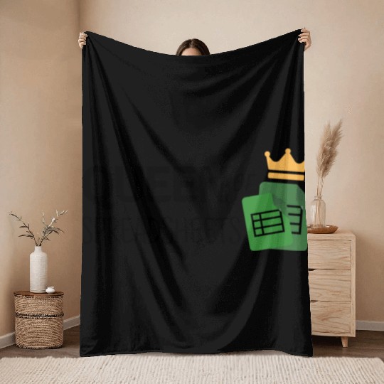Queen of Spreadsheets - Excel, Accounting, Sheets Throw Blankets