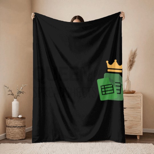 Queen of Spreadsheets - Excel, Accounting, Sheets Throw Blankets