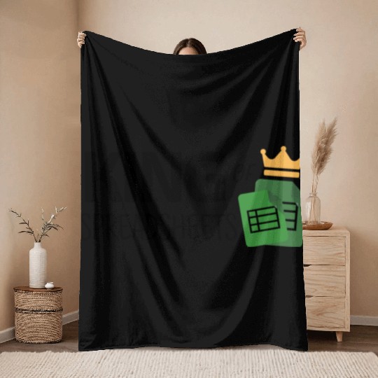 King of Spreadsheets - Excel, Accounting, Sheets Throw Blankets