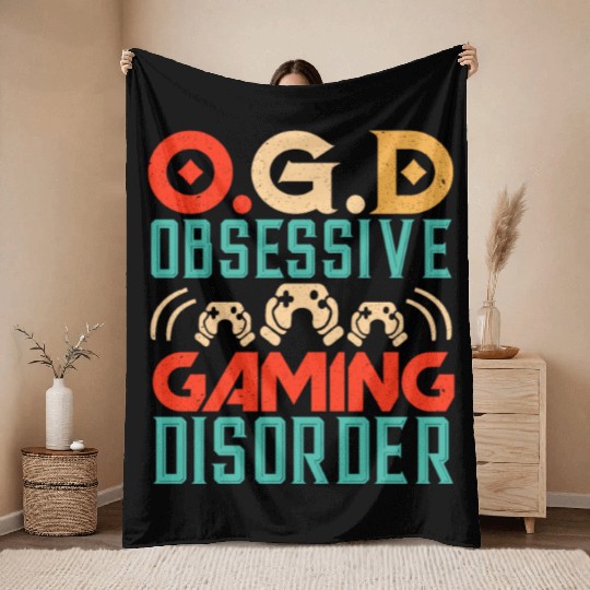 OGD Obsessive gaming disorder Throw Blankets
