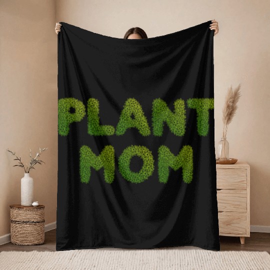 Plant Mom Throw Blankets