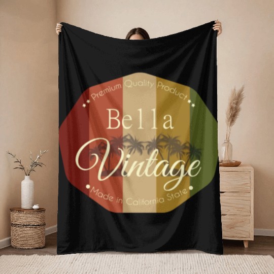 Bella Vintage design Throw Blankets