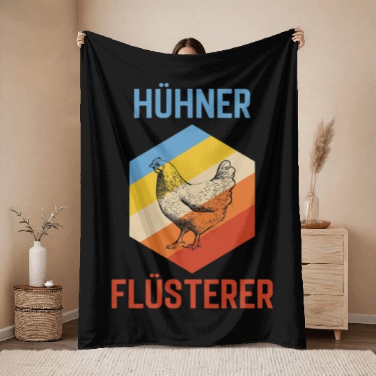Agriculture farmer chicken whisperer Throw Blankets