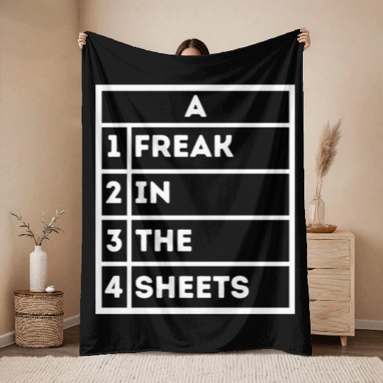 Freak In The Sheets Excel Sheet Spreadsheet Funny Throw Blankets