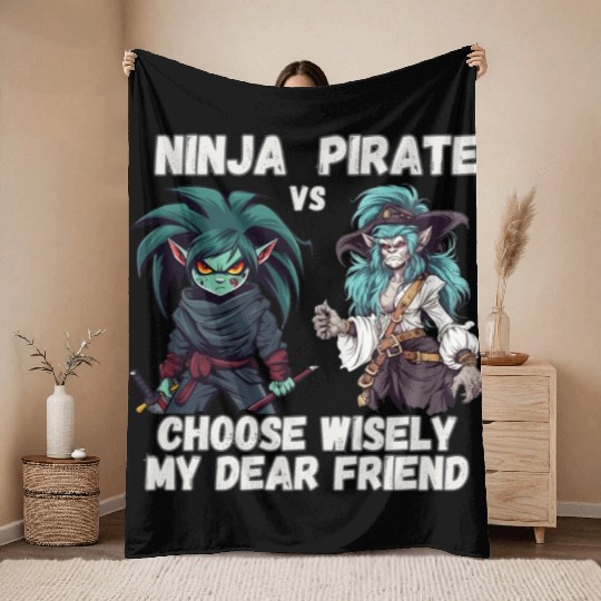 Ninja vs Pirate, Choose Throw Blankets
