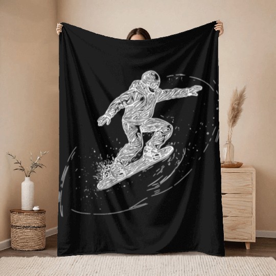 Direction Tal Snowboarding Crass Snowboard Style Throw Blankets