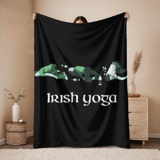 Irish Yoga Throw Blankets