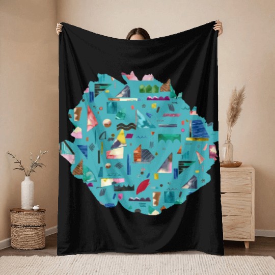 Sailing Boats Multi Blue Throw Blankets